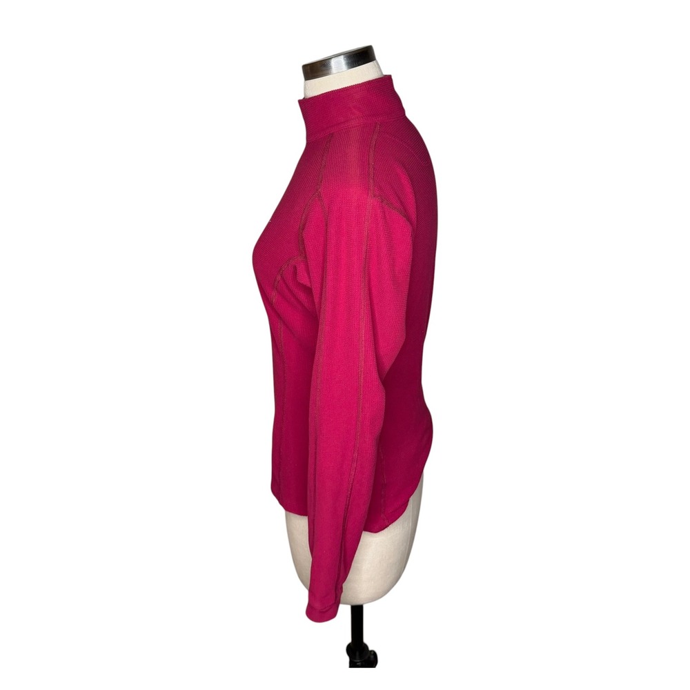 ARCTERYX Rho AR Zip Neck Pink Waffle Knit Pullover Women's Small FLAWED - Picture 2 of 10